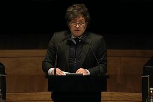 Javier Milei durante su discurso en el Foro de Madrid