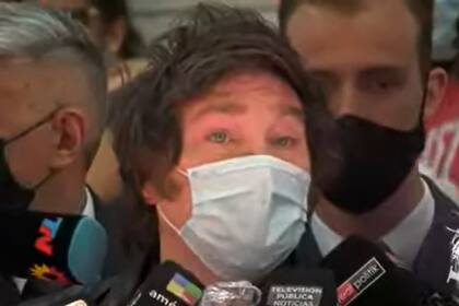 Javier Milei el dia de las elecciones legislativas 2021. Captura de video