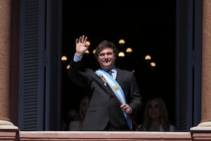Javier Milei, el día de su asunción como presidente de la Nación