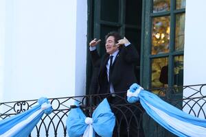 Javier Milei, el sábado, en el Cabildo de la ciudad de Córdoba