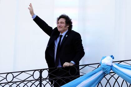 Javier Milei en el acto del 25 de mayo en Córdoba; el gobierno no llegó a firmar el pacto en esa fecha