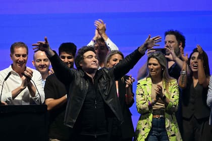 Javier Milei en el cierre de campaña en Rosario