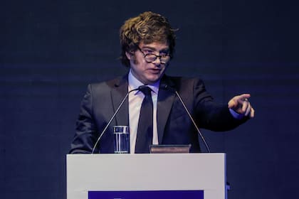 Javier Milei en el congreso de IAEF