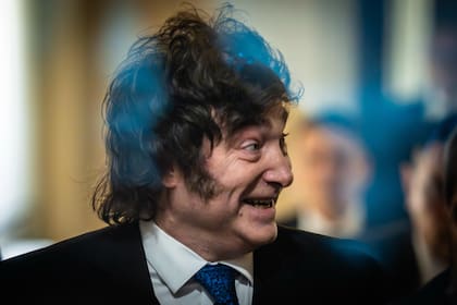 Javier Milei, en el Congreso de la Nación para escuchar el informe de Manuel Adorni.