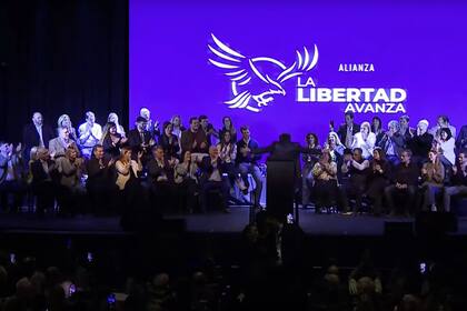 Javier Milei en Junín durante la presentación de candidatos nacionales por la provincia de Buenos Aires de la LLA
