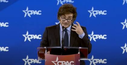 Javier Milei en la CPAC en Washington.