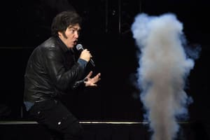 Javier Milei en la presentación de su nuevo libro