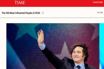 Javier Milei en la revista TIME