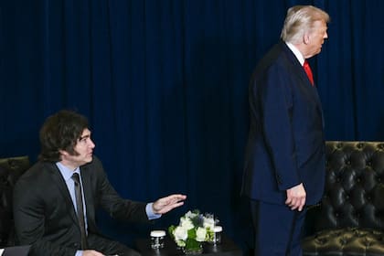 Javier Milei en su última reunión con Donald Trump