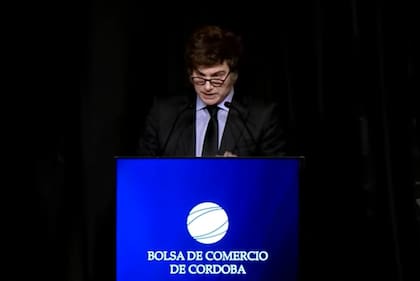 Javier Milei en una de sus escasas visitas a Córdoba en lo que va de su mandato presidencial