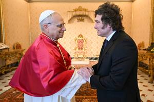Javier Milei fue recibido por el papa León XIV