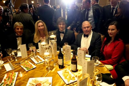 Javier Milei, Karina, Luis Caputo y Gerardo Werthein en Estados Unidos