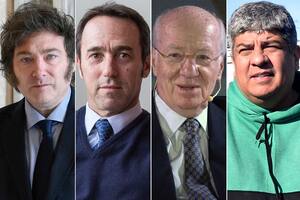 Javier Milei, Marcos Galperin, Paolo Rocca y Pablo Moyano