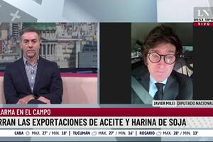 Javier Milei quedó atrapado en el tráfico e improvisó una entrevista desde su auto