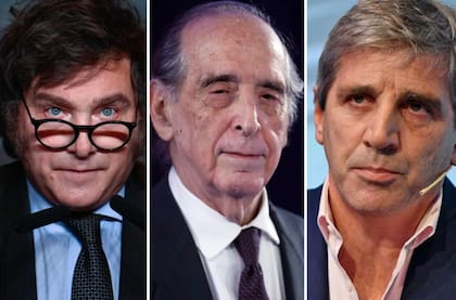Javier Milei, Ricardo Arriazu y Luis Caputo.
