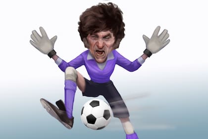 Javier Milei, un apasionado del fútbol desde el arco que llegó a presidente