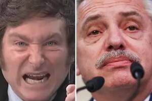 Javier Milei y Alberto Fernández