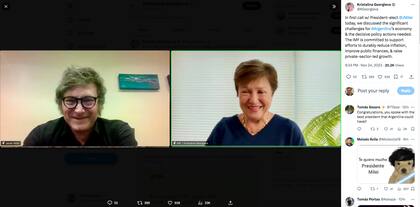 Javier Milei y Cristalina Georgieva