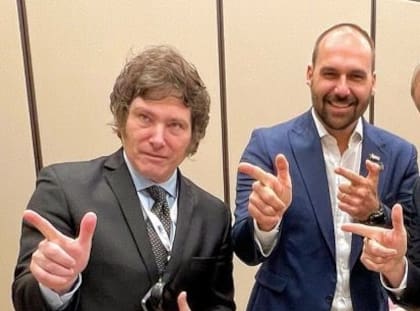 Javier Milei y Eduardo Bolsonaro