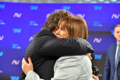 Javier Milei y Patricia Bullrich en el programa A Dos Voces. 25/10/23