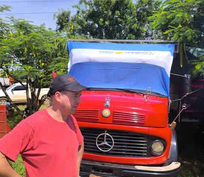 Javier Otto, uno de los referentes de la protesta de la zona de Andresito. "Luchamos por el productor, el tarefero y el prestador de servicios", explicó a LA NACION. "Sólo peleamos por un precio justo", indicó.