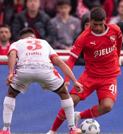Javier Ruiz, el día de su debut en la primera de Independiente, en el empate 0 a 0 ante Instituto