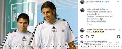 Javier Saviola compartió un recuerdo junto a Hernán Crespo.