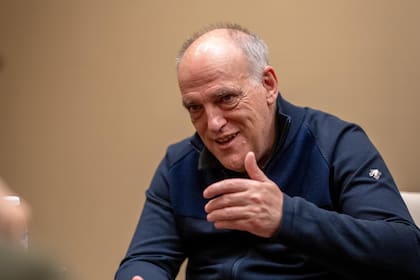 Javier Tebas, en la entrevista con LA NACION