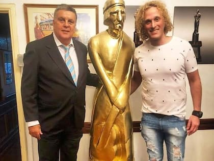 Javo Rocha junto a Luis Ventura, en sus épocas de profesor de APTRA 