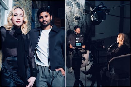 Jay junto a Madonna, a quien entrevistó en septiembre de este año