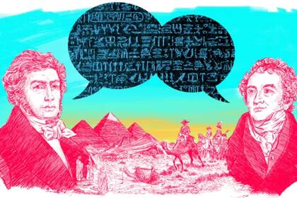 Jean-Francois Champollion y Thomas Young se midieron para descifrar la piedra de Rosetta (Foto: BBC/DANIEL ARCE LÓPEZ)