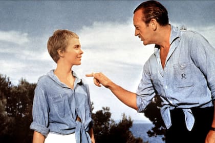 Jean Seberg en Bonjour tristesse, sobre la novela de Francoise Sagan, junto a David Niven