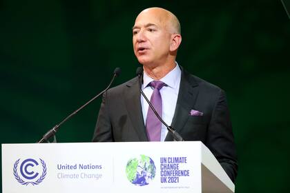 Jeff Bezos habla en la cumbre  COP26