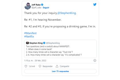 Jeff Rake intercambió tuits con Stephen King