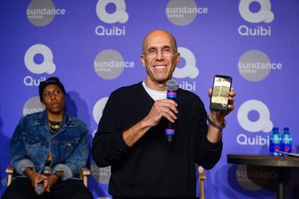 Jeffrey Katzenberg en enero de 2020 presentando Quibi en el festival de cine de Sundance