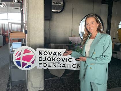 Jelena Djokovic recibió a LA NACION en la fundación que lleva el nombre de su marido, en Belgrado