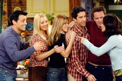 Jennifer Aniston, Courteney Cox, Lisa Kudrow, Matt LeBlanc, Matthew Perry y David Schwimmer en Friends