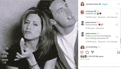 Jennifer Aniston publicó un posteo en honor a Matthew Perry