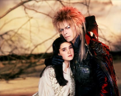 Jennifer Connelly y David Bowie en Laberinto, de Jim Henson