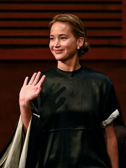 Jennifer Lawrence antes de recibir el premio Donostia a la trayectoria en el Festival de San Sebastián, en reconocimiento a su prestigiosa carrera cinematográfica