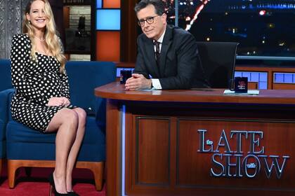 Jennifer Lawrence en The Late Show.