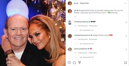 Jennifer Lopez felicita a su papá en Instagram