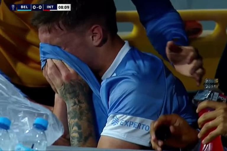 Copa Sudamericana: el llanto desconsolado de Jeremías Lucco y Lucas Passerini en Belgrano - Inter de Porto Alegre