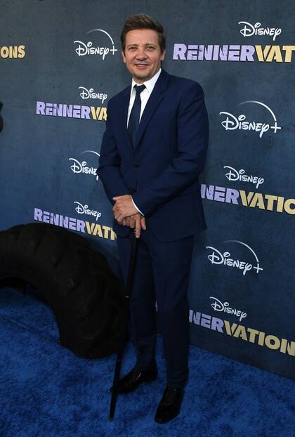 Jeremy Renner en el estreno en Los Ángeles de la serie original de Disney+ Rennervations
