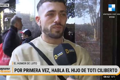 Jerónimo, el hijo de Toti Ciliberto tuvo unas emotivas palabras de despedida para su padre (Foto: Captura de video / América)