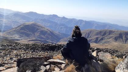 Jerónimo en el cerro Pacuy, a más de tres mil metros, en Salta