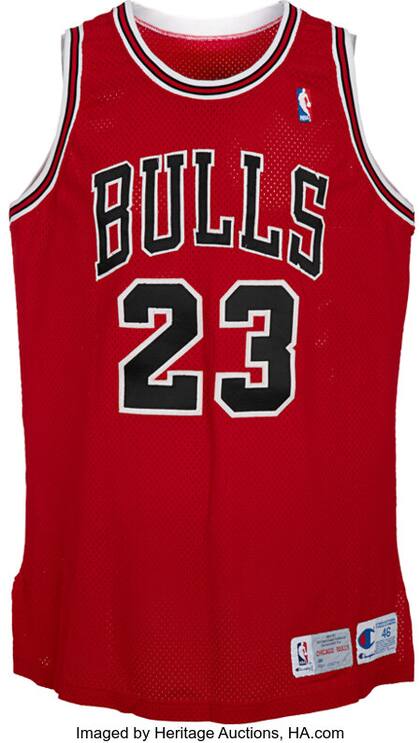 Jersey de Michael Jordan que se subasta (Heritage Auctions)