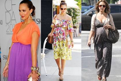 Jessica Alba, fanática de los vestidos durante el embarazo
