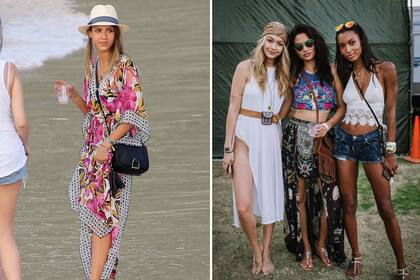 Jessica Alba y Gigi Hadid llevan las túnicas con mucho estilo