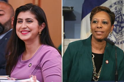 Jessica Ramos (izquierda) representa a la izquierda laboralista, mientras que
Adrienne Adams (derecha) desafía a Eric Adams con una postura firme contra sus recortes presupuestarios y políticas de seguridad